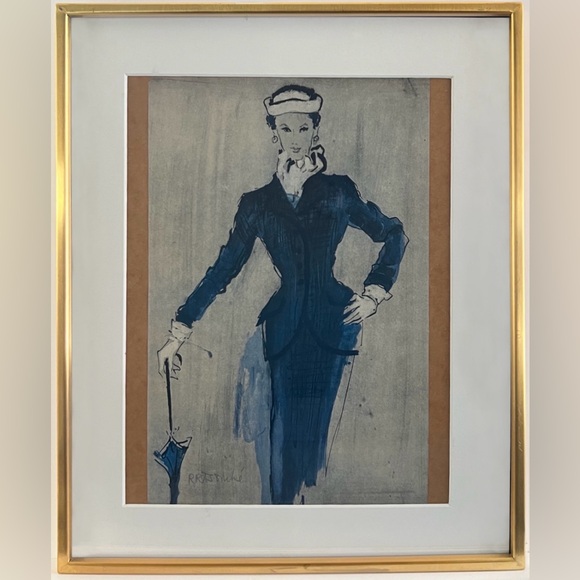 ORIGINAL RENÉE BOUCHE ILLUSTRATIONS FROM VOGUE 1950 & 1952 - Picture 2 of 8